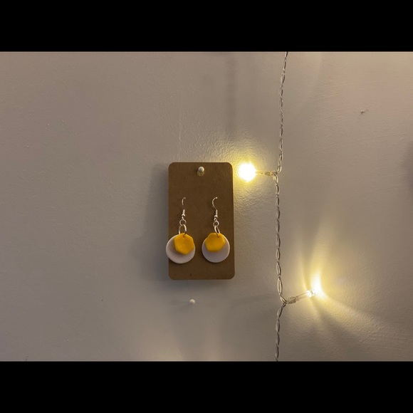 Handmade Over Easy Eggs Polymer Clay Earrings! - Picture 2 of 4